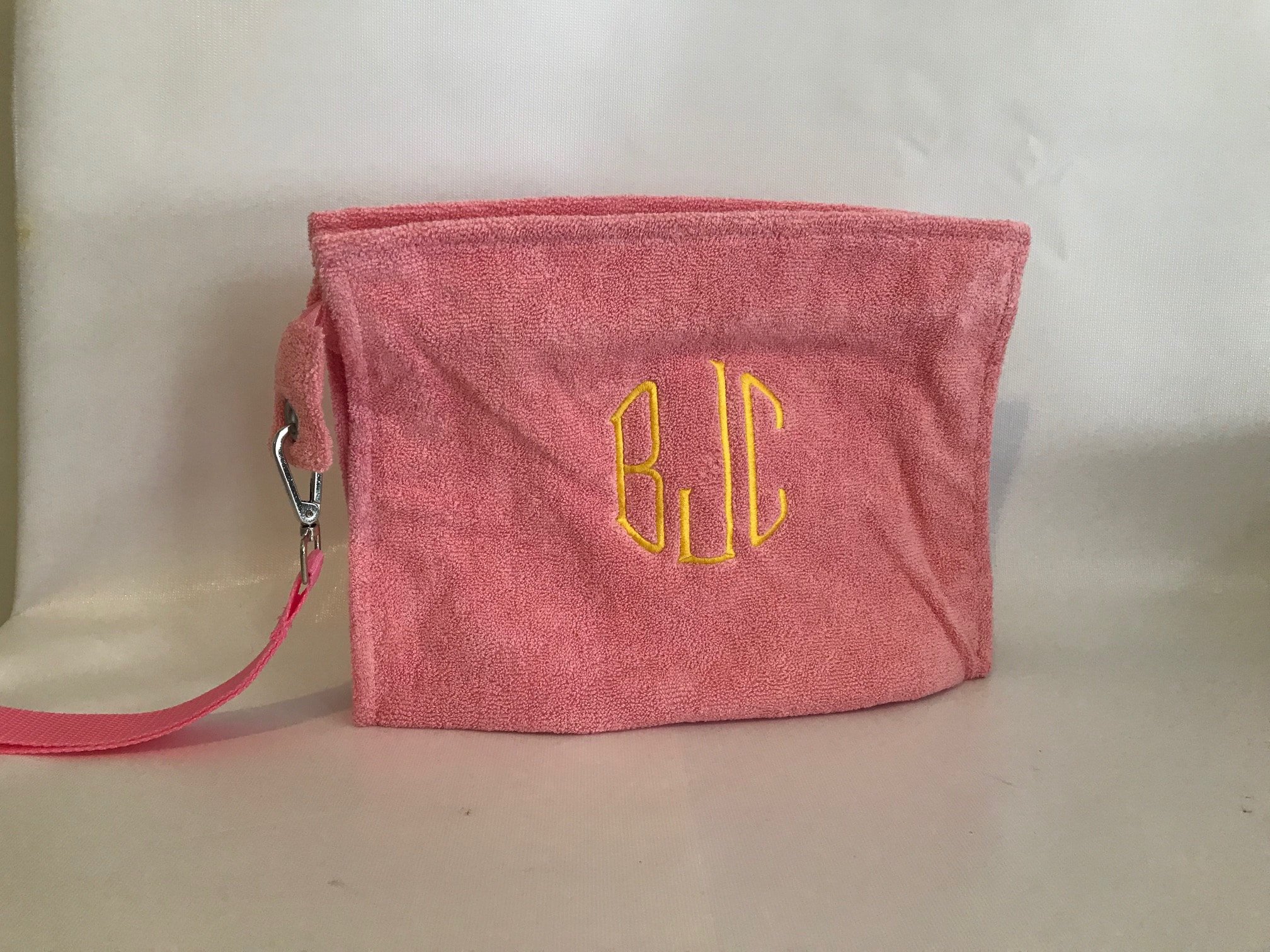 Terry Cloth Makeup Bag with Plastic Liner
