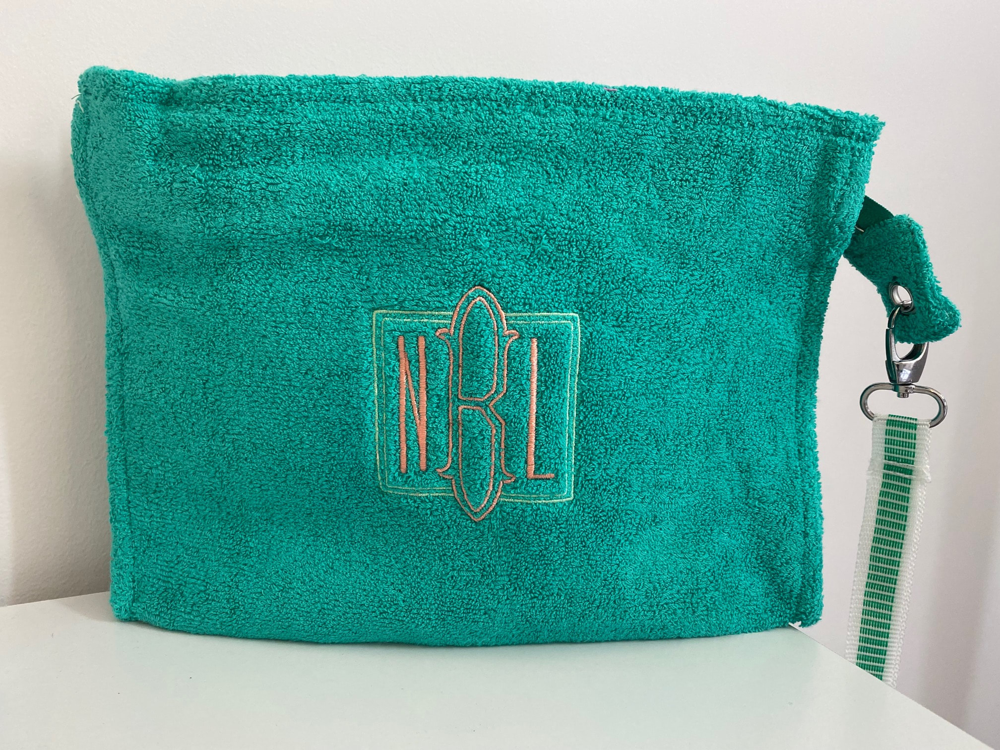 Terry Cloth Makeup Bag with Plastic Liner